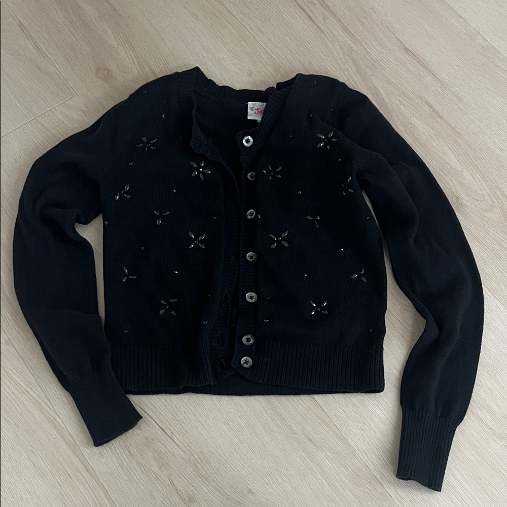 Black kids, button-down cardigan